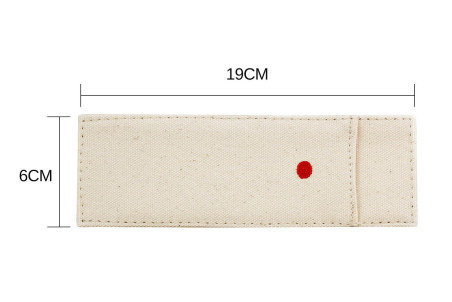 Etui de protection en lin universel pour couteaux de cuisine - 19 cm