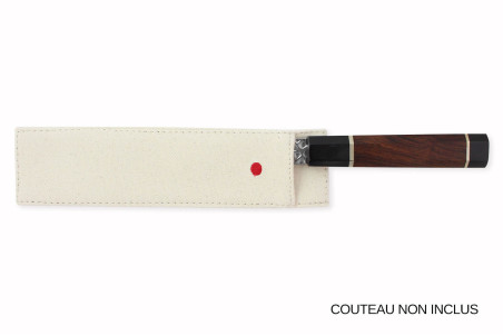 Etui de protection en lin universel pour couteaux de cuisine - 25 cm