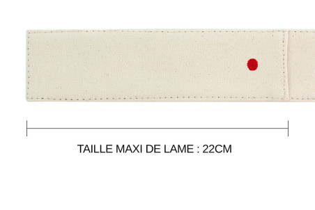 Etui de protection en lin universel pour couteaux de cuisine - 25 cm