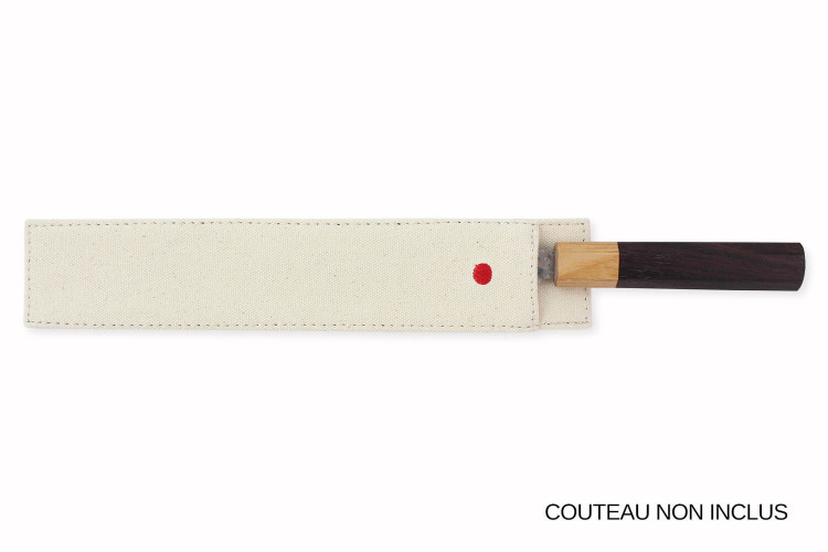 Etui de protection en lin universel pour couteaux de cuisine - 28 cm