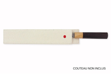 Etui de protection en lin universel pour couteaux de cuisine - 28 cm
