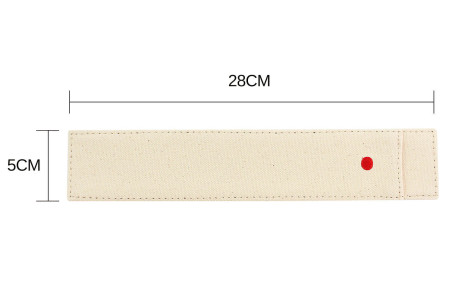 Etui de protection en lin universel pour couteaux de cuisine - 28 cm