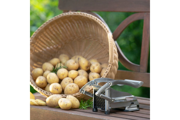 Affetta-patate Westmark Pomfri-Perfect - Con 3 Inserti In Acciaio Inox Per Patatine Fritte E Verdure, Base A Ventosa