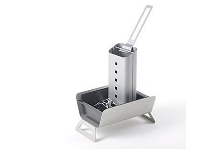 Cheminée de barbecue Caliu tout en inox à longue poignée