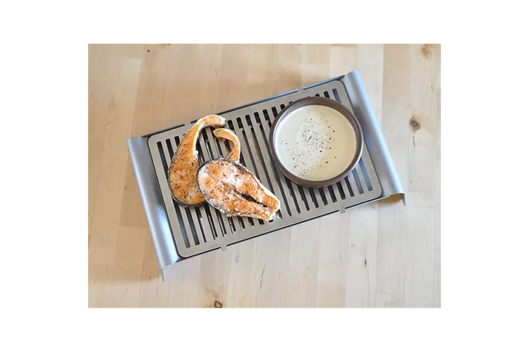 Barbecue de table Caliu en acier inoxydable finition miroir