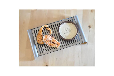 Barbecue de table Caliu en acier inoxydable finition miroir