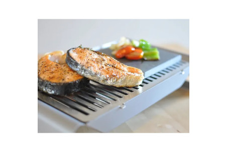 Barbecue de table Caliu en acier inoxydable finition miroir