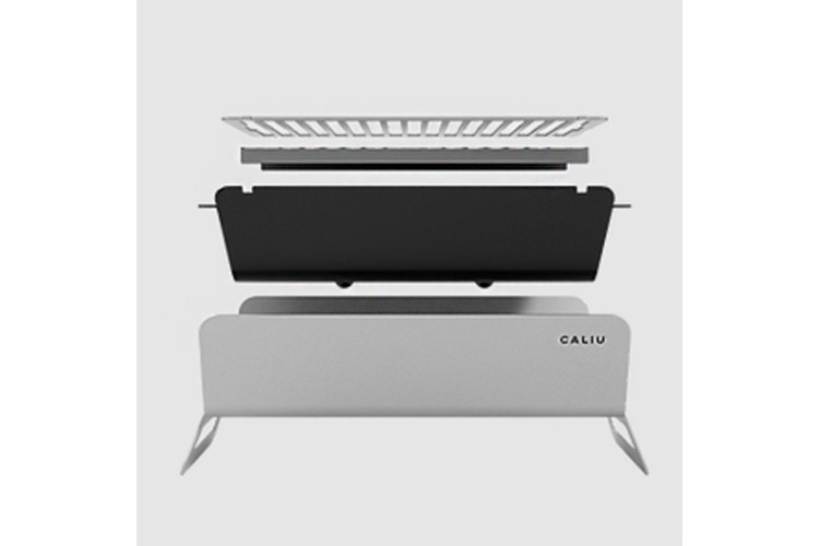 Barbecue charbon de bois Caliu avec couvercle et 2 accessoires