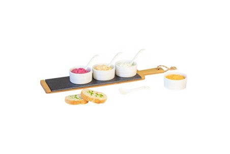 Kit apéritif Westmark Tapas+ Friends - Planche en bambou et accessoires