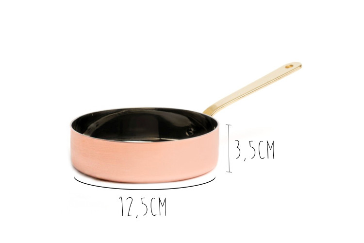Mini sauteuse en cuivre et inox Comas double paroi - diamètre 12cm