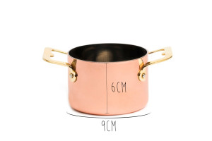 Mini casserole en cuivre et inox Comas double paroi - diamètre 9cm 2
