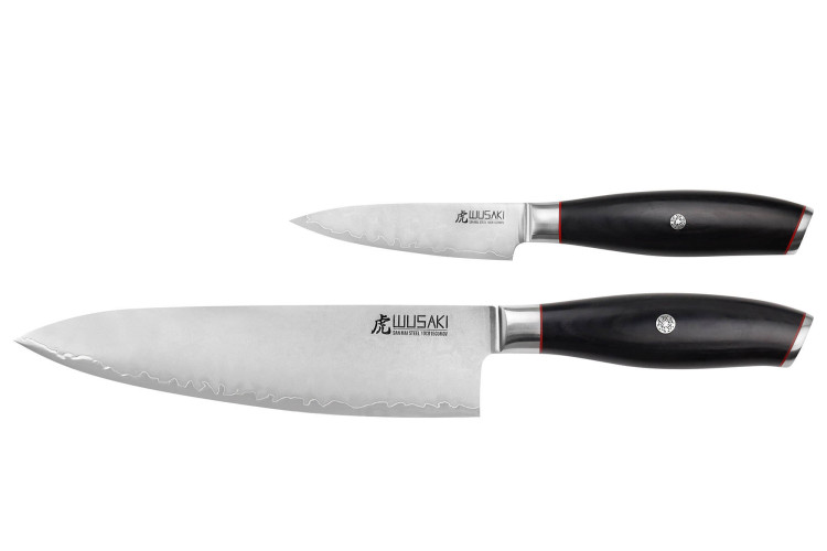 Coffret 2 couteaux de cuisine Wusaki Fujiko Black 10CR Chef et Office