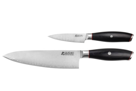 Coffret 2 couteaux de cuisine Wusaki Fujiko Black 10CR Chef et Office