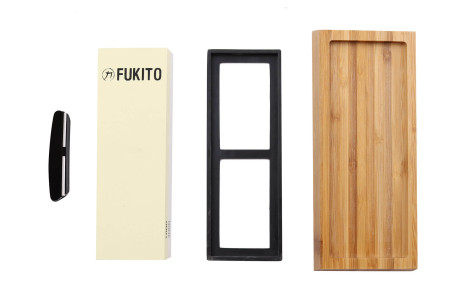 Pierre à aiguiser Fukito double grain 1000/3000 - Socle antidérapant + socle + guide d'affûtage
