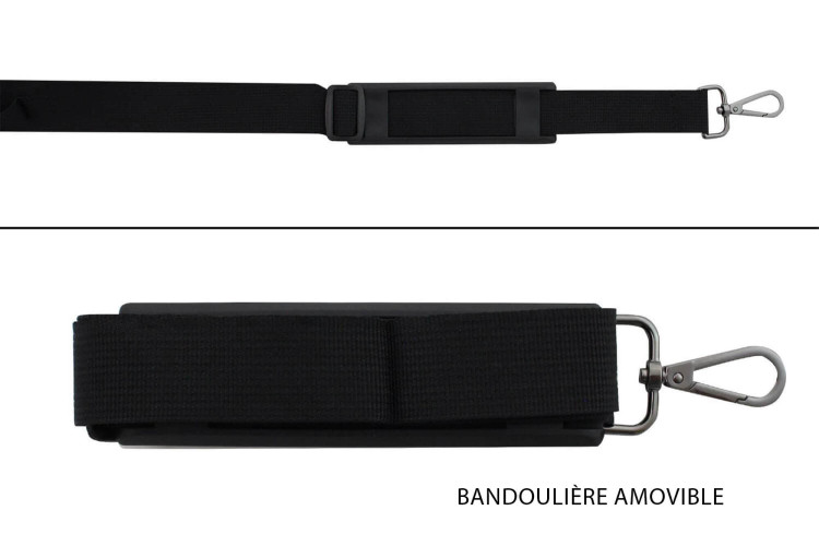 Mallette à couteaux de cuisine Wusaki grise - 21 emplacements et 1 grande poche