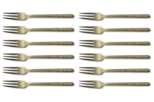Ensemble de 12 fourchettes de table Culter Kodai 3 dents XL tout inox - 19,5cm