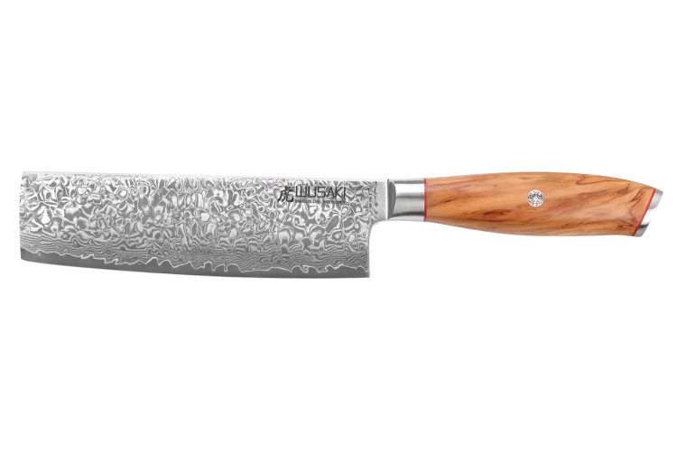 Couteau nakiri 17cm Wusaki  Fujiko 10CR damas