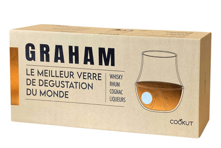 Coffret dégustation alcool Cookut Graham - 2 verres + billes en marbre + guide