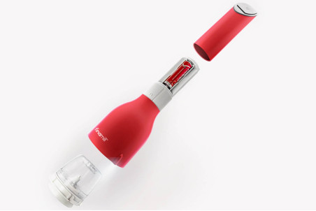 Moulin électrique Finamill PRO Plus rouge - 2 capsules pour broyer