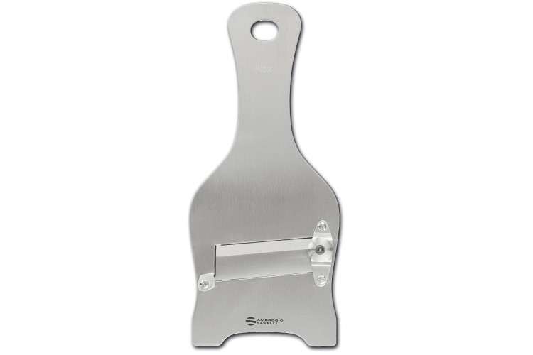 Mandoline à truffe Ambrogio Sanelli tout inox manche arrondi - 0,2 à 3mm