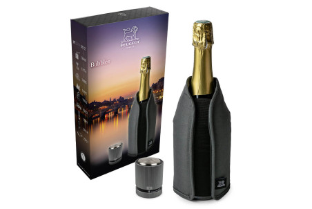 Accessoires champagne Peugeot Bubbles : Rafraîchisseur + bouchon