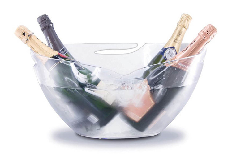Seau à champagne design Pulltex avec poignées - 4 bouteilles