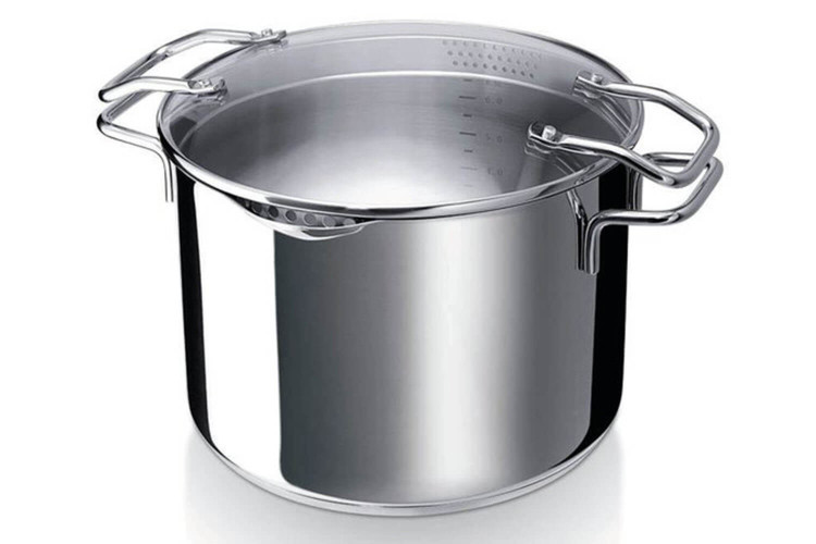 Faitout Beka Emporo inox 18/10 24cm avec couvercle passoire