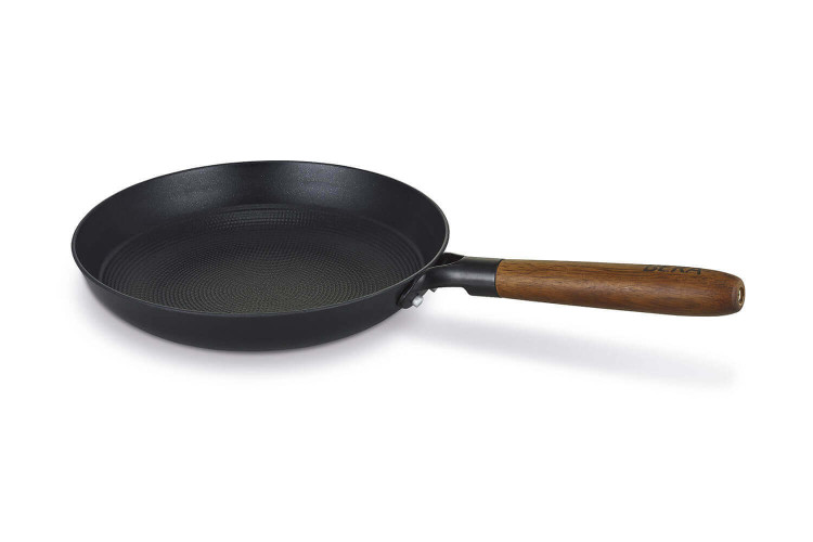 Poêle en fer émaillé anti adhésive Beka Mandala - manche acacia