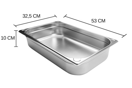 Bac gastronorme inox GN 1/1 Hendi Kitchen Line - 14 Litres
