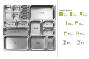 Bac gastronorme inox GN 1/1 Hendi Kitchen Line - 21 Litres 2