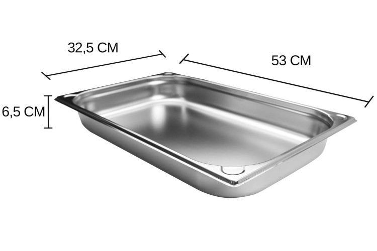 Bac gastronorme inox GN 1/1 Hendi Kitchen Line - 9 Litres