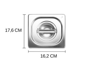 Couvercle pour bacs gastro GN 1/6 Hendi Kitchen Line - 17,6 x 16,2 cm