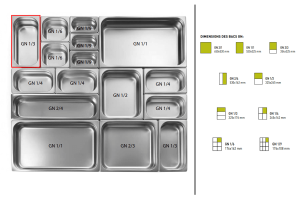 Bac gastronorme inox GN 1/3 Hendi Kitchen Line - 5,7 Litres 2