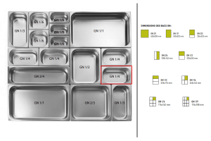 Bac gastronorme inox GN 1/4 Hendi Kitchen Line - 2,8 Litres 2