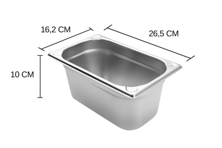 Bac gastronorme inox GN 1/4 Hendi Kitchen Line - 2,8 Litres