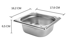 Bac gastronorme inox GN 1/6 Hendi Kitchen Line - 1 Litre