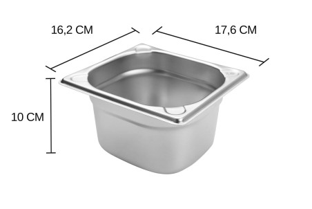 Bac gastronorme inox GN 1/6 Hendi Kitchen Line - 1,6 Litres
