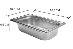 Bac gastronorme inox GN 1/4 Hendi Kitchen Line - 1,8 Litres