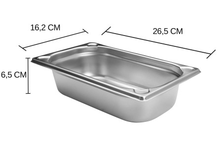 Bac gastronorme inox GN 1/4 Hendi Kitchen Line - 1,8 Litres