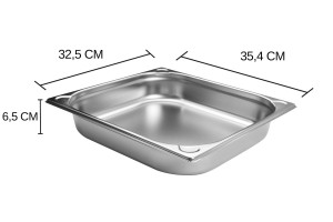 Bac gastronorme inox GN 2/3 Hendi Kitchen Line - 5,5 Litres