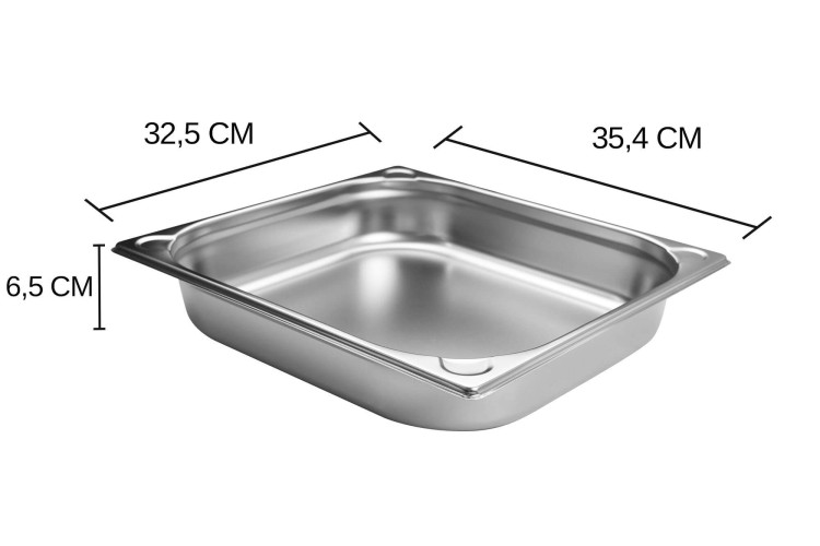 Bac gastronorme inox GN 2/3 Hendi Kitchen Line - 5,5 Litres