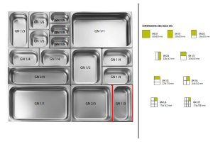 Bac gastronorme inox GN 1/3 Hendi Kitchen Line - 2,5 Litres 2