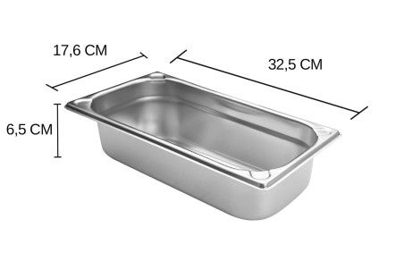 Bac gastronorme inox GN 1/3 Hendi Kitchen Line - 2,5 Litres