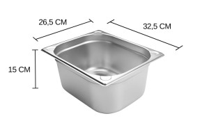 Bac gastronorme inox GN 1/2 Hendi Kitchen Line - 9,5 Litres
