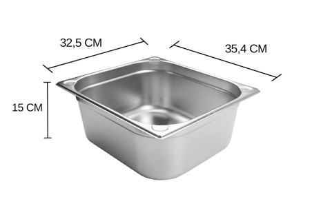 Bac gastronorme inox GN 2/3 Hendi Kitchen Line - 13 Litres