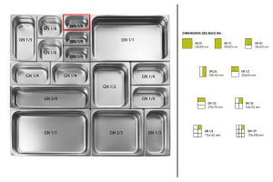Bac gastronorme inox GN 1/9 Hendi Kitchen Line - 0,6 Litre 2
