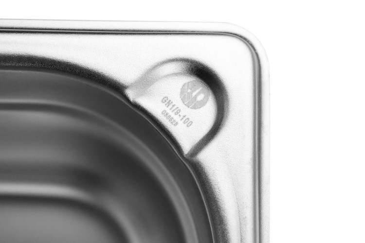 Bac gastronorme inox GN 1/9 Hendi Kitchen Line - 1 Litre