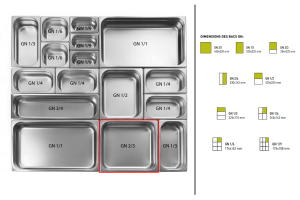 Bac gastronorme inox GN 2/3 Hendi Kitchen Line - 9 Litres 2