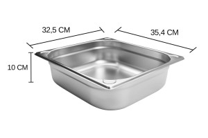 Bac gastronorme inox GN 2/3 Hendi Kitchen Line - 9 Litres