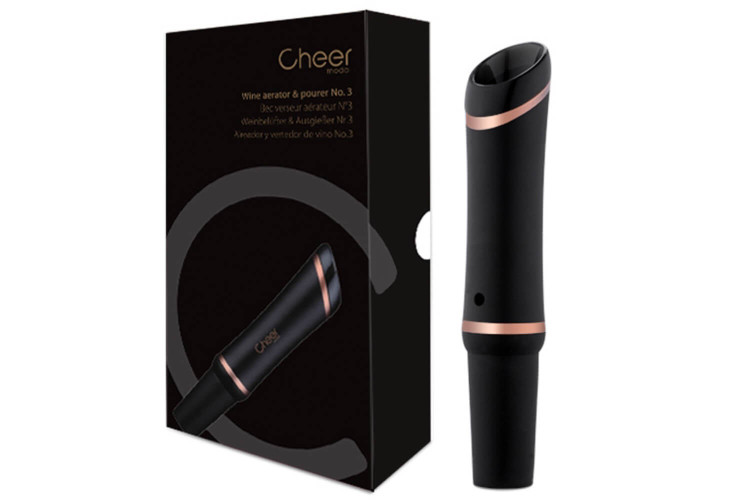 Bec verseur et aérateur à vin Cheer Moda Bouquet - Synthétique et inox